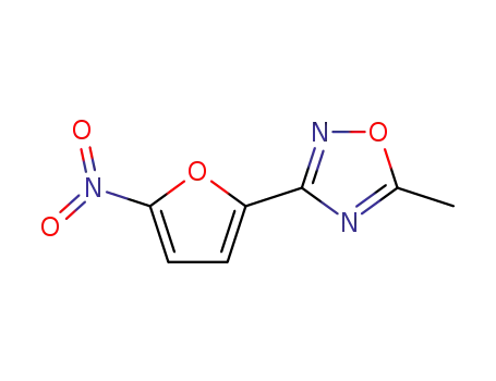 Molecular Structure of 63-61-6 (5-methyl-3-(5-nitrofuran-2-yl)-1,2,4-oxadiazole)