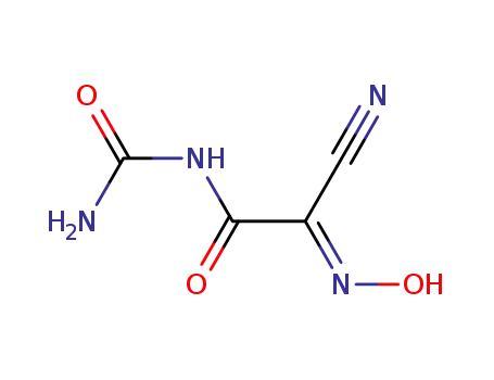 Molecular Structure of 52828-77-0 (Acetamide, N-(aminocarbonyl)-2-cyano-2-(hydroxyimino)-)