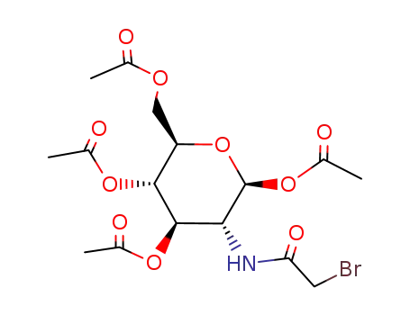 Molecular Structure of 68499-61-6 (1,3,4,6-tetra-O-acetyl-2-[(bromoacetyl)amino]-2-deoxy-beta-D-glucopyranose)