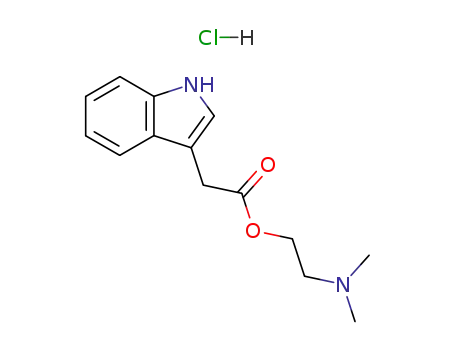 Molecular Structure of 63906-35-4 (2-[(1H-indol-3-ylacetyl)oxy]-N,N-dimethylethanaminium chloride)