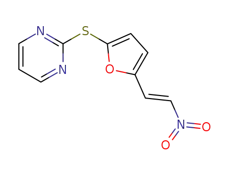 Furan, 2-(2-nitroethenyl)-5-(2-pyrimidylthio)-