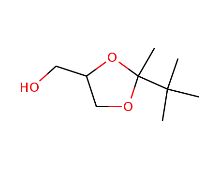 Molecular Structure of 63979-50-0 (2-tert-Butyl-2-methyl-1,3-dioxolane-4-methanol)