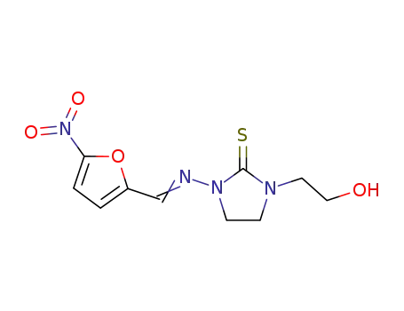 Molecular Structure of 63919-15-3 (1-(2-Hydroxyethyl)-3-(5-nitrofurfurylideneamino)-2-imidazolidinethione)