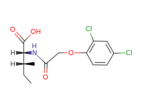 Molecular Structure of 63905-57-7 (N-[(2,4-dichlorophenoxy)acetyl]isoleucine)