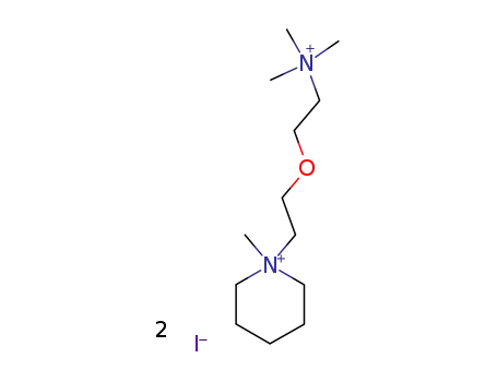 Molecular Structure of 63916-17-6 (1-methyl-1-{2-[2-(trimethylammonio)ethoxy]ethyl}piperidinium diiodide)