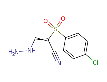 Molecular Structure of 68342-62-1 ((E)-2-(4-chlorophenylsulfonyl)-3-hydrazinylacrylonitrile)