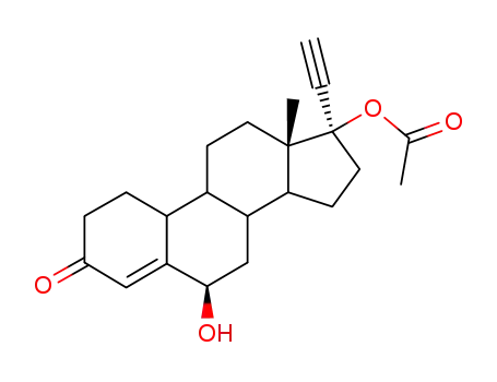 Molecular Structure of 6856-27-5 (6β-Hydroxy Norethindrone Acetate)