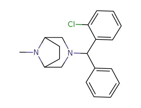 Molecular Structure of 63992-06-3 (3-[o-Chlorophenyl(phenyl)methyl]-8-methyl-3,8-diazabicyclo[3.2.1]octane)