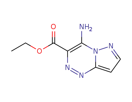 Molecular Structure of 6841-01-6 (4-Aminopyrazolo[5,1-c][1,2,4]triazine-3-carboxylic acid ethyl ester)