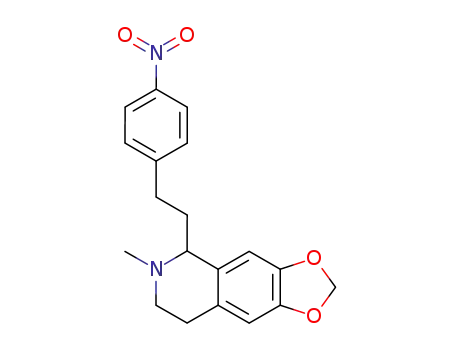 Molecular Structure of 63937-39-3 (5,6,7,8-Tetrahydro-6-methyl-5-(4-nitrophenethyl)-1,3-dioxolo[4,5-g]isoquinoline)