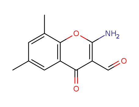 Molecular Structure of 68301-79-1 (2-AMINO-6,8-DIMETHYL-3-FORMYLCHROMONE)