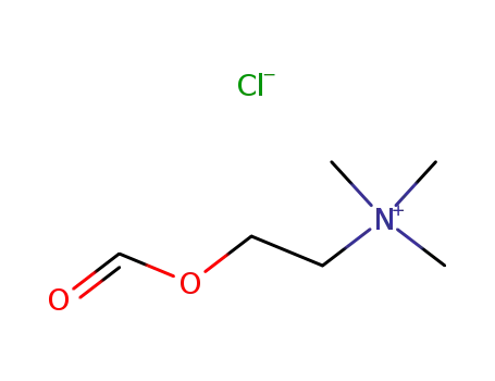 Molecular Structure of 63938-99-8 (2-(formyloxy)-N,N,N-trimethylethanaminium chloride)