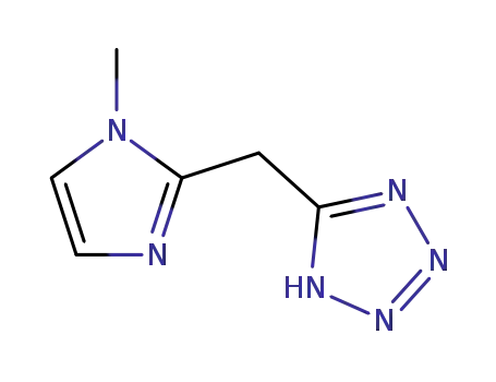 Molecular Structure of 63927-73-1 (5-[(1-methyl-1H-imidazol-2-yl)methyl]-2H-tetrazole)