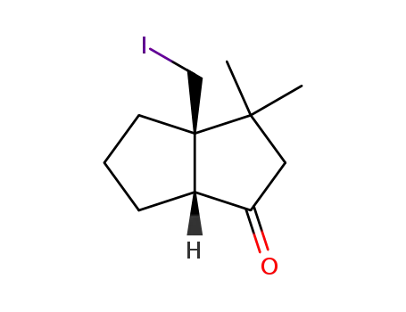 Molecular Structure of 121402-84-4 ((3aR,6aS)-3,3-dimethyl-3a-iodomethyl-3,3a,4,5,6,6a-hexahydropentalene-1(2H)-one)