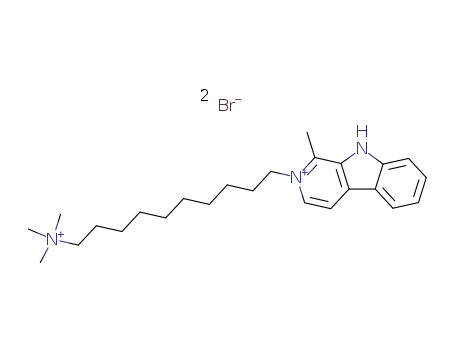 9H-Pyrido(3,4-b)indolium, 1-methyl-2-(10-(trimethylammonio)decyl)-, dibromide