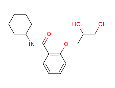 Molecular Structure of 63887-14-9 (N-Cyclohexyl-o-(2,3-dihydroxypropoxy)benzamide)