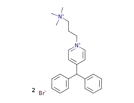Molecular Structure of 63906-15-0 (4-(diphenylmethyl)-1-[3-(trimethylammonio)propyl]pyridinium dibromide)