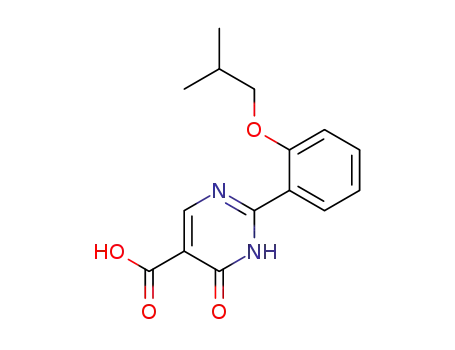 Molecular Structure of 63874-69-1 (2-[2-(2-methylpropoxy)phenyl]-6-oxo-1,6-dihydropyrimidine-5-carboxylic acid)