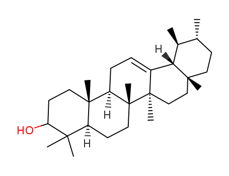 Molecular Structure of 101915-51-9 (Urs-12-en-3-ol, (3b,19a,20b)- (9CI))