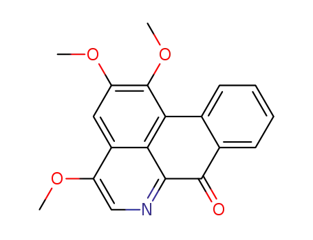 Molecular Structure of 68353-25-3 (1,2,4-Trimethoxy-7H-dibenzo[de,g]quinolin-7-one)