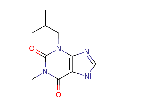 Molecular Structure of 63908-28-1 (Xanthine, 1,8-dimethyl-3-isobutyl-)