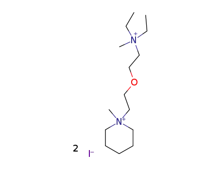 Molecular Structure of 63915-79-7 (1-(2-{2-[diethyl(methyl)ammonio]ethoxy}ethyl)-1-methylpiperidinium diiodide)