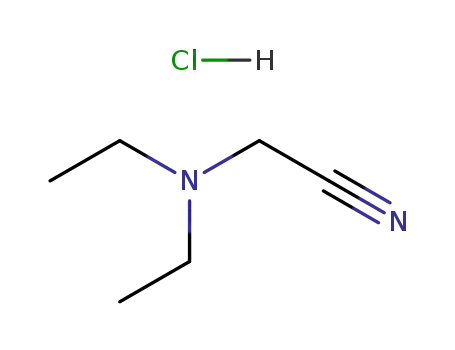 Molecular Structure of 63884-98-0 (Acetonitrile,2-(diethylamino)-, hydrochloride (1:1))