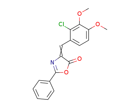 Molecular Structure of 6831-50-1 (4-(2-chloro-3,4-dimethoxybenzylidene)-2-phenyl-1,3-oxazol-5(4H)-one)