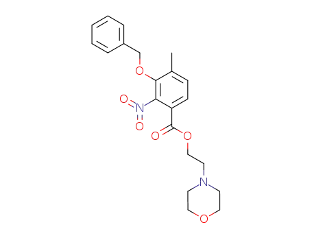 Molecular Structure of 63879-24-3 (2-(morpholin-4-yl)ethyl 3-(benzyloxy)-4-methyl-2-nitrobenzoate)