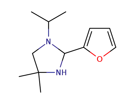 Molecular Structure of 63905-62-4 (4,4-Dimethyl-2-(2-furyl)-1-isopropylimidazolidine)