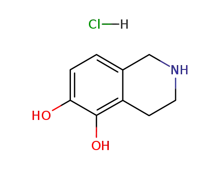 Molecular Structure of 63905-66-8 (6,7-dihydroxy-1,2,3,4-tetrahydroisoquinolinium chloride)