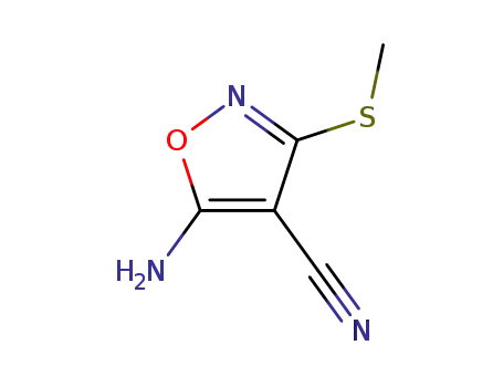 4-Isoxazolecarbonitrile,5-amino-3-(methylthio)-(7CI,9CI)
