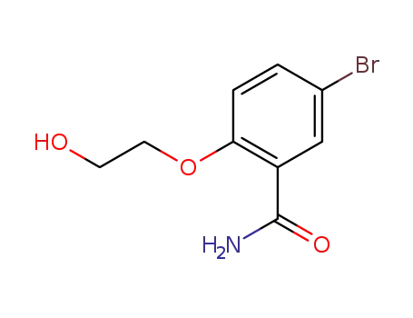 Molecular Structure of 63887-00-3 (5-Bromo-2-(2-hydroxyethoxy)benzamide)