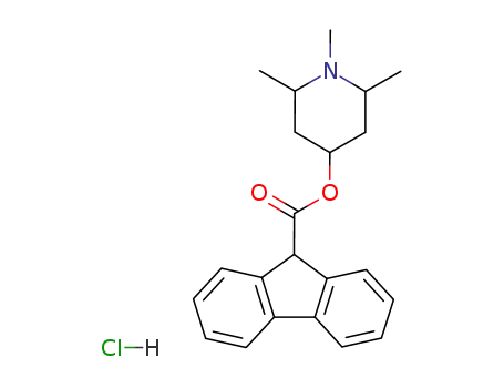 Molecular Structure of 63957-04-0 (4-[(9H-fluoren-9-ylcarbonyl)oxy]-1,2,6-trimethylpiperidinium chloride)