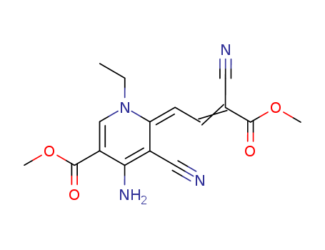 3-Pyridinecarboxylicacid,4-amino-5-cyano-6-(3-cyano-4-methoxy-4-oxo-2-buten-1-ylidene)-1-ethyl-1,6-dihydro-,methyl ester cas  68350-78-7