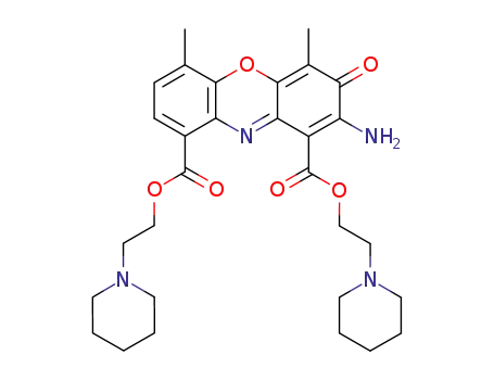 Bis(2-piperidin-1-ylethyl) 2-amino-4,6-dimethyl-3-oxophenoxazine-1,9-dicarboxylate