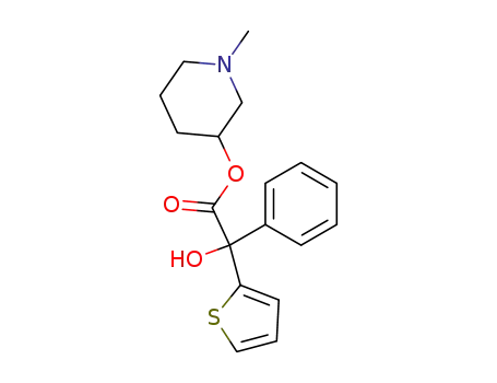 Molecular Structure of 63917-18-0 (α-(2-Thienyl)-α-hydroxybenzeneacetic acid 1-methyl-3-piperidinyl ester)