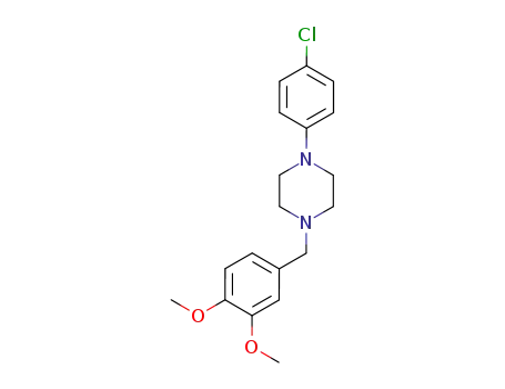 Molecular Structure of 63978-30-3 (1-(3,4-Dimethoxybenzyl)-4-(4-chlorophenyl)piperazine)