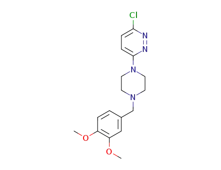Molecular Structure of 63978-33-6 (1-(6-Chloro-3-pyridazinyl)-4-(3,4-dimethoxybenzyl)piperazine)