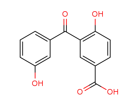 Molecular Structure of 68595-48-2 (4-Hydroxy-3-(3-hydroxybenzoyl)benzoic acid)