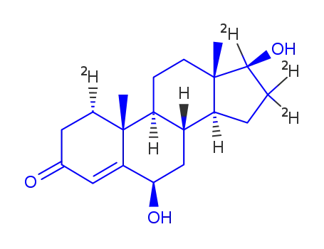 Molecular Structure of 638163-38-9 (6-B-HYDROXY TESTOSTERONE-D3)