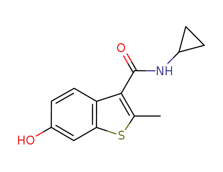 벤조[b]티오펜-3-카르복사미드, N-시클로프로필-6-히드록시-2-메틸-(9CI)