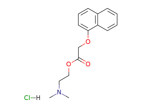 Molecular Structure of 63906-42-3 (N,N-dimethyl-2-{[(naphthalen-1-yloxy)acetyl]oxy}ethanaminium chloride)