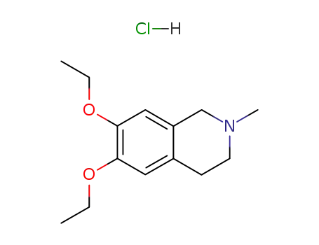 Molecular Structure of 63937-90-6 (6,7-diethoxy-2-methyl-1,2,3,4-tetrahydroisoquinolinium chloride)