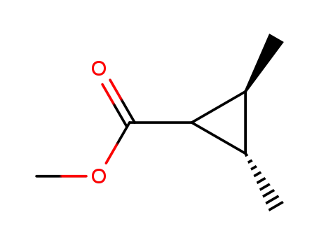 Molecular Structure of 68331-64-6 (Cyclopropanecarboxylic acid, 2,3-dimethyl-, methyl ester, (1-alpha-,2-alpha-,3-alpha-)- (9CI))
