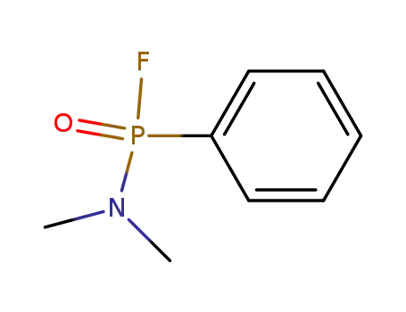 Molecular Structure of 6840-03-5 (N,N-dimethyl-P-phenylphosphonamidic fluoride)