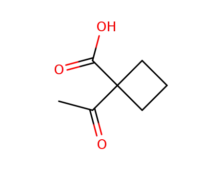 Molecular Structure of 639782-98-2 (Cyclobutanecarboxylic acid, 1-acetyl- (9CI))