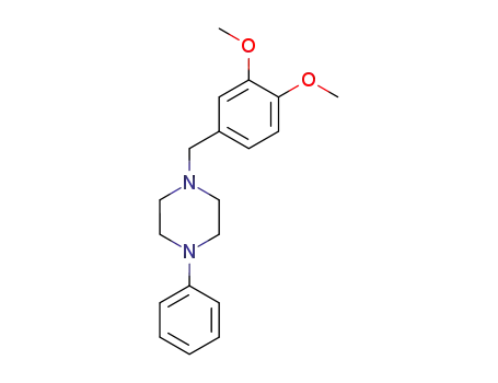 Molecular Structure of 63978-39-2 (1-(3,4-Dimethoxybenzyl)-4-phenylpiperazine)