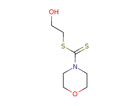 Molecular Structure of 63868-54-2 (4-Morpholinecarbodithioic acid, 2-hydroxyethyl ester)