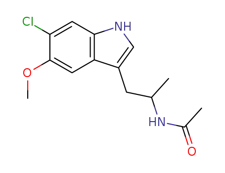 Molecular Structure of 68935-46-6 (B-METHYL-6-CHLOROMELATONIN)